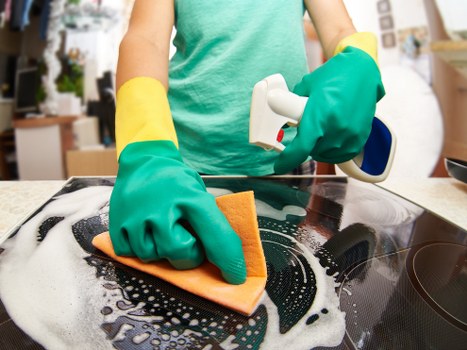 Local commercial cleaners preparing a SW5 premises for daily business